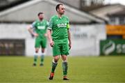 28 April 2024; Noel Barrett of Glebe North during the FAI Intermediate Cup Final between Glebe North FC of the Leinster Senior League and Ringmahon Rangers FC of the Munster Senior League at Weaver's Park in Drogheda, Louth. Photo by Ben McShane/Sportsfile