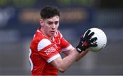 29 April 2024; Pearse Grimes Murphy of Louth during the EirGrid Leinster GAA Football U20 Championship Final match between Meath and Louth at Parnell Park in Dublin. Photo by Piaras Ó Mídheach/Sportsfile