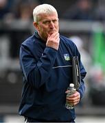 28 April 2024; Limerick manager John Kiely before the Munster GAA Hurling Senior Championship Round 2 match between Limerick and Tipperary at TUS Gaelic Grounds in Limerick. Photo by Brendan Moran/Sportsfile