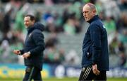 28 April 2024; Tipperary manager Liam Cahill, right, and selector Michael Bevans during the Munster GAA Hurling Senior Championship Round 2 match between Limerick and Tipperary at TUS Gaelic Grounds in Limerick. Photo by Brendan Moran/Sportsfile
