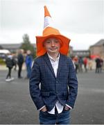 30 April 2024; Racegoer Ben Broderick, age 8, from Wexford, during day one of the Punchestown Festival at Punchestown Racecourse in Kildare. Photo by David Fitzgerald/Sportsfile
