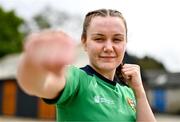 30 April 2024; Boxer Jennifer Lehane poses for a portrait during a Team Ireland press briefing at OFI Offices at Sport Ireland Campus in Dublin. Photo by Ben McShane/Sportsfile