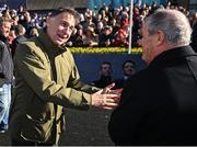 30 April 2024; Trainer Henry de Bromhead and owner JP McManus after the Dooley Insurance Group Champion Novice Steeplechase during day one of the Punchestown Festival at Punchestown Racecourse in Kildare. Photo by David Fitzgerald/Sportsfile