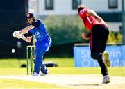 1 May 2024; Lorcan Tucker of Leinster Lightning during the Cricket Ireland Inter-Provincial Trophy match between Leinster Lightning and Munster Reds at Pembroke Cricket Club in Dublin. Photo by Tyler Miller/Sportsfile