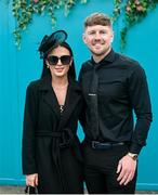 1 May 2024; Boxer Jay Quigley with his wife April during day two of the Punchestown Festival at Punchestown Racecourse in Kildare. Photo by David Fitzgerald/Sportsfile