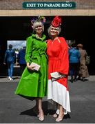 1 May 2024; Racegoers Andrea Connelly, left, and Lorna Toumey from Kildare during day two of the Punchestown Festival at Punchestown Racecourse in Kildare. Photo by David Fitzgerald/Sportsfile