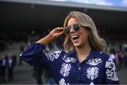 1 May 2024; Racegoer Laurianne Canty from Tipperary during day two of the Punchestown Festival at Punchestown Racecourse in Kildare. Photo by David Fitzgerald/Sportsfile