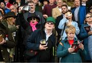 1 May 2024; Racegoers react during the Louis Fitzgerald Hotel Hurdle during day two of the Punchestown Festival at Punchestown Racecourse in Kildare. Photo by David Fitzgerald/Sportsfile