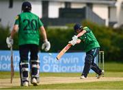 1 May 2024;  Liam Doherty of North West Warriors bats as team-mate Stephen Doheny during the Cricket Ireland Inter-Provincial Trophy match between Northern Knights and North West Warriors at Pembroke Cricket Club in Dublin. Photo by Tyler Miller/Sportsfile