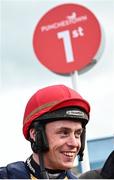 1 May 2024; Jockey JJ Slevin after riding Fastorslow to victory in the Ladbrokes Punchestown Gold Cup during day two of the Punchestown Festival at Punchestown Racecourse in Kildare. Photo by Seb Daly/Sportsfile