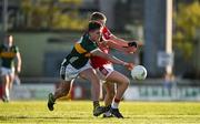 1 May 2024; Cian Lynch of Kerry and Dara Sheedy of Cork tussle for possession during the EirGrid Munster GAA U20 Football Championship Final match between Kerry and Cork at Austin Stack Park in Tralee, Kerry. Photo by Brendan Moran/Sportsfile