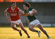 1 May 2024; Luke Crowley of Kerry in action against David Buckley of Cork during the EirGrid Munster GAA U20 Football Championship Final match between Kerry and Cork at Austin Stack Park in Tralee, Kerry. Photo by Brendan Moran/Sportsfile