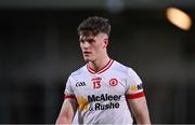 1 May 2024; Ruairi McCullagh of Tyrone reacts as the game is sent to extra-time in the EirGrid Ulster GAA U20 Football Championship Final match between Derry and Tyrone at the Box-It Athletic Grounds in Armagh. Photo by Ben McShane/Sportsfile