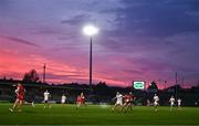 1 May 2024; Ruairi Forbes of Derry is tackled by Callum Daly of Tyrone during the EirGrid Ulster GAA U20 Football Championship Final match between Derry and Tyrone at the Box-It Athletic Grounds in Armagh. Photo by Ben McShane/Sportsfile