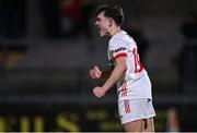 1 May 2024; Noah Grimes of Tyrone celebrates after scoring the winning penalty in the penalty shootout of the EirGrid Ulster GAA U20 Football Championship Final match between Derry and Tyrone at the Box-It Athletic Grounds in Armagh. Photo by Ben McShane/Sportsfile