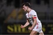 1 May 2024; Noah Grimes of Tyrone celebrates after scoring the winning penalty in the penalty shootout of the EirGrid Ulster GAA U20 Football Championship Final match between Derry and Tyrone at the Box-It Athletic Grounds in Armagh. Photo by Ben McShane/Sportsfile