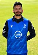 1 May 2024; Amish Sidhu of Leinster Lightning poses for a portrait after the Cricket Ireland Inter-Provincial Trophy match between Leinster Lightning and Munster Reds at Pembroke Cricket Club in Dublin. Photo by Tyler Miller/Sportsfile