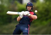 2 May 2024; Ross Adair of Northern Knights bats during the Cricket Ireland Inter-Provincial Trophy match between Munster Reds and Northern Knights at Pembroke Cricket Club in Dublin. Photo by Harry Murphy/Sportsfile