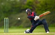 2 May 2024; James McCollum of Northern Knights bats during the Cricket Ireland Inter-Provincial Trophy match between Munster Reds and Northern Knights at Pembroke Cricket Club in Dublin. Photo by Harry Murphy/Sportsfile