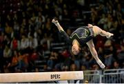 2 May 2024; Lily Russell of Ireland competes in the Women's Senior Balance Beam Qualification subdivision 1 on day one of the 2024 Women's Artistic Gymnastics European Championships at Fiera di Rimini in Rimini, Italy. Photo by Filippo Tomasi/Sportsfile