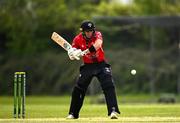 2 May 2024; Matthew Foster of Northern Knights bowls during the Cricket Ireland Inter-Provincial Trophy match between Munster Reds and Northern Knights at Pembroke Cricket Club in Dublin. Photo by Harry Murphy/Sportsfile