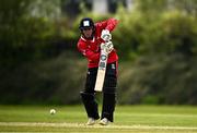 2 May 2024; Jordan Neil of Munster Reds bats during the Cricket Ireland Inter-Provincial Trophy match between Munster Reds and Northern Knights at Pembroke Cricket Club in Dublin. Photo by Harry Murphy/Sportsfile