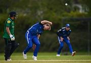 2 May 2024; Barry McCarthy of Leinster Lightning bowls during the Cricket Ireland Inter-Provincial Trophy match between Leinster Lightning and North West Warriors at Pembroke Cricket Club in Dublin. Photo by Harry Murphy/Sportsfile