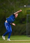 2 May 2024; Olly Riley of Leinster Lightning bowls during the Cricket Ireland Inter-Provincial Trophy match between Leinster Lightning and North West Warriors at Pembroke Cricket Club in Dublin. Photo by Harry Murphy/Sportsfile