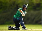 2 May 2024; Andy McBrine of North West Warriors bats during the Cricket Ireland Inter-Provincial Trophy match between Leinster Lightning and North West Warriors at Pembroke Cricket Club in Dublin. Photo by Harry Murphy/Sportsfile