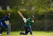 2 May 2024; Andy McBrine of North West Warriors bats during the Cricket Ireland Inter-Provincial Trophy match between Leinster Lightning and North West Warriors at Pembroke Cricket Club in Dublin. Photo by Harry Murphy/Sportsfile
