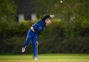 2 May 2024; Harry Tector of Leinster Lightning bowls during the Cricket Ireland Inter-Provincial Trophy match between Leinster Lightning and North West Warriors at Pembroke Cricket Club in Dublin. Photo by Harry Murphy/Sportsfile