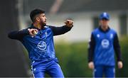 2 May 2024; Hamish Sidhu of Leinster Lightning during the Cricket Ireland Inter-Provincial Trophy match between Leinster Lightning and North West Warriors at Pembroke Cricket Club in Dublin. Photo by Harry Murphy/Sportsfile