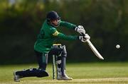 2 May 2024; Scott MacBeth of North West Warriors bats during the Cricket Ireland Inter-Provincial Trophy match between Leinster Lightning and North West Warriors at Pembroke Cricket Club in Dublin. Photo by Harry Murphy/Sportsfile