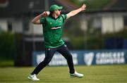 2 May 2024; Jared Wilson of North West Warriors fields during the Cricket Ireland Inter-Provincial Trophy match between Leinster Lightning and North West Warriors at Pembroke Cricket Club in Dublin. Photo by Harry Murphy/Sportsfile