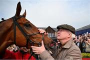 2 May 2024; Winning owner Brian Acheson and Teahupoo after winning the Ladbrokes Champion Stayers Hurdle during day three of the Punchestown Festival at Punchestown Racecourse in Kildare. Photo by Seb Daly/Sportsfile