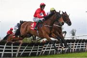 2 May 2024; Home By The Lee, with JJ Slevin up, during the Ladbrokes Champion Stayers Hurdle on day three of the Punchestown Festival at Punchestown Racecourse in Kildare. Photo by Seb Daly/Sportsfile