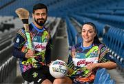 3 May 2024; Former Leitrim hurler Zak Moradi and Dublin ladies footballer Sinead Goldrick in attendance at the launch of the 2024 Kellogg’s GAA Cúl Camps at Croke Park in Dublin. Starting at the beginning of June and running to the end of August, Kellogg’s GAA Cúl Camps are opening up a number of spots in select GAA clubs all over Ireland to children of migrant families as part of their Better Days Promise. For more information and to book now, visit www.gaa.ie/kelloggsculcamps.  Photo by Sam Barnes/Sportsfile