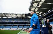 3 May 2024; Cian Healy walks out for a Leinster Rugby captain's run at Croke Park in Dublin. Photo by Harry Murphy/Sportsfile