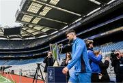 3 May 2024; Ross Byrne walks out for a Leinster Rugby captain's run at Croke Park in Dublin. Photo by Harry Murphy/Sportsfile
