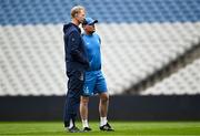 3 May 2024; Head coach Leo Cullen and senior coach Jacques Nienaber during a Leinster Rugby captain's run at Croke Park in Dublin. Photo by Harry Murphy/Sportsfile