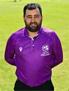 1 May 2024; Umpire Mohammed Waseem poses for a portrait after the Cricket Ireland Inter-Provincial Trophy match between Leinster Lightning and Munster Reds at Pembroke Cricket Club in Dublin. Photo by Tyler Miller/Sportsfile