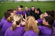 3 May 2024; The FAI Cadbury Kick Fit programme was launched today inviting women from around Ireland, who want to have fun, improve their fitness and meet new people this summer, to take part in the FAI Cadbury Kick Fit programme, a nationwide joint initiative in partnership with the Football Association of Ireland to drive participation in women’s football. In attendance at the launch are Republic of Ireland Women’s National Team players Abbie Larkin, left, and FAI football development officer for Fingal Sharon Boyle at the FAI Headquarters in Abbottstown, Dublin. Photo by Brendan Moran/Sportsfile