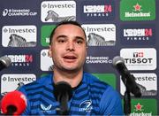 3 May 2024; James Lowe during a Leinster Rugby media conference at Croke Park in Dublin. Photo by Harry Murphy/Sportsfile