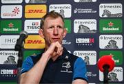 3 May 2024; Leinster head coach Leo Cullen during a Leinster Rugby media conference at Croke Park in Dublin. Photo by Harry Murphy/Sportsfile