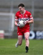 1 May 2024; Conall Heron of Derry during the EirGrid Ulster GAA U20 Football Championship Final match between Derry and Tyrone at the Box-It Athletic Grounds in Armagh. Photo by Ben McShane/Sportsfile
