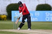 3 May 2024; Gareth Delaney of Munster Reds during the Cricket Ireland Inter-Provincial Trophy match between North West Warriors and Munster Reds at Pembroke Cricket Club in Dublin. Photo by Piaras Ó Mídheach/Sportsfile