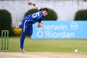 3 May 2024; Reuben Wilson of Leinster Lightning during the Cricket Ireland Inter-Provincial Trophy match between Leinster Lightning  and Northern Knights at Pembroke Cricket Club in Dublin. Photo by Piaras Ó Mídheach/Sportsfile