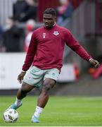 3 May 2024; Frantz Pierrot of Drogheda United warms up before the SSE Airtricity Men's Premier Division match between St Patrick's Athletic and Drogheda United at Richmond Park in Dublin. Photo by Shauna Clinton/Sportsfile