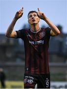 3 May 2024; Filip Piszczek of Bohemians celebrates after scoring his side's first goal during the SSE Airtricity Men's Premier Division match between Bohemians and Shamrock Rovers at Dalymount Park in Dublin. Photo by Brendan Moran/Sportsfile
