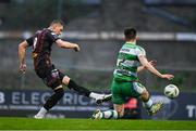 3 May 2024; Filip Piszczek of Bohemians scores his side's first goal during the SSE Airtricity Men's Premier Division match between Bohemians and Shamrock Rovers at Dalymount Park in Dublin. Photo by Brendan Moran/Sportsfile